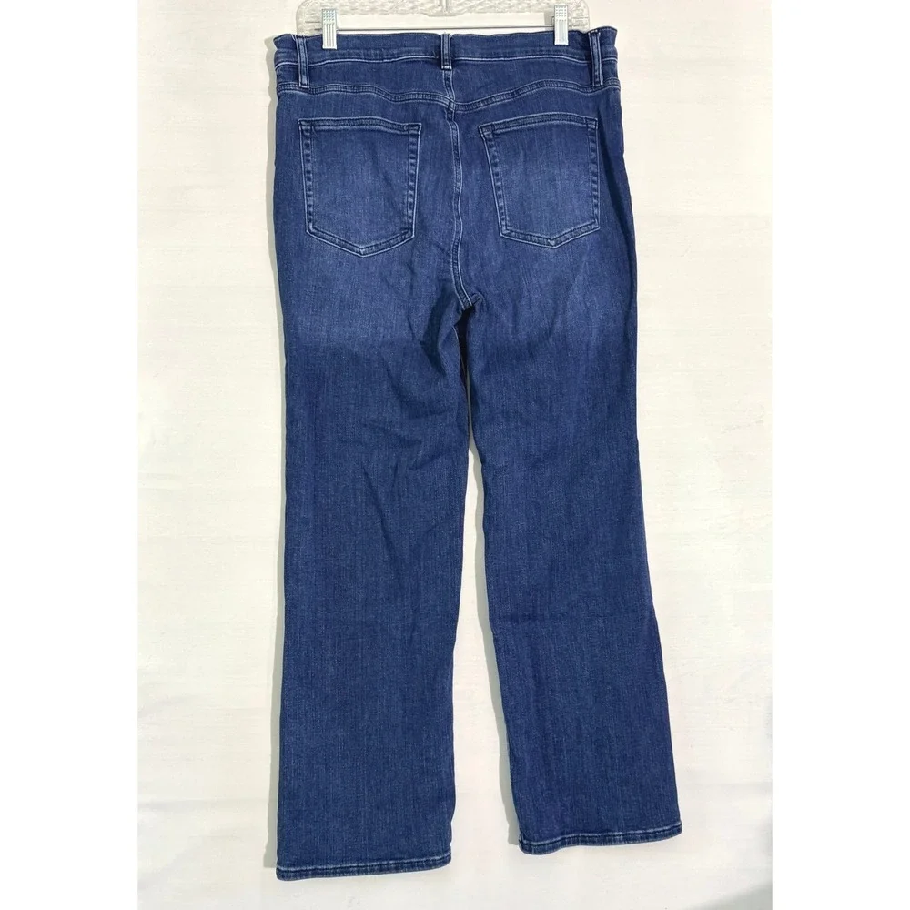 FRAME Le Sleek Straight Jeans Dark Wash High Rise Denim Size 32 - Picture 2 of 9